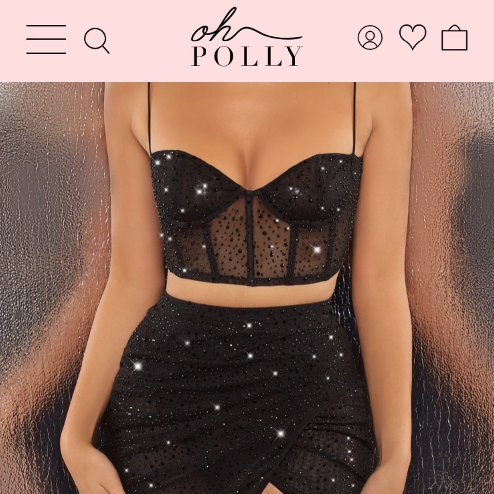 OH POLLY- OWN THE NIGHT
UNDERWIRED EMBELLISHED CROP TOP